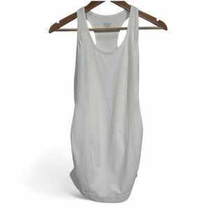 Athleta White Tank Top with Gathered Sides